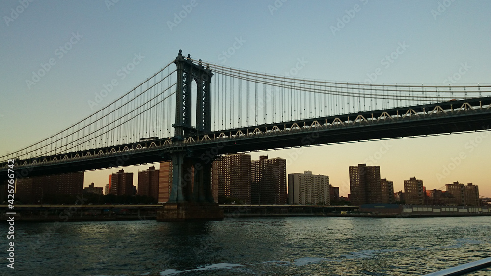 Beautiful view on one of bridges in Manhattan. New York. Beautiful view on one of bridges in Manhattan. New York.