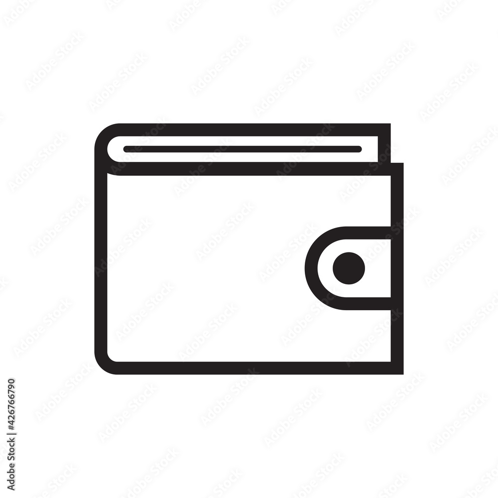 symbol image wallet, purse icon black on white symbol image wallet, purse icon black on white