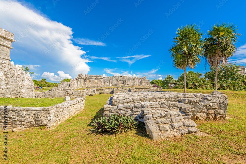 Mayan Ruins of Tulum. Tulum Archaeological Site. Mexico.