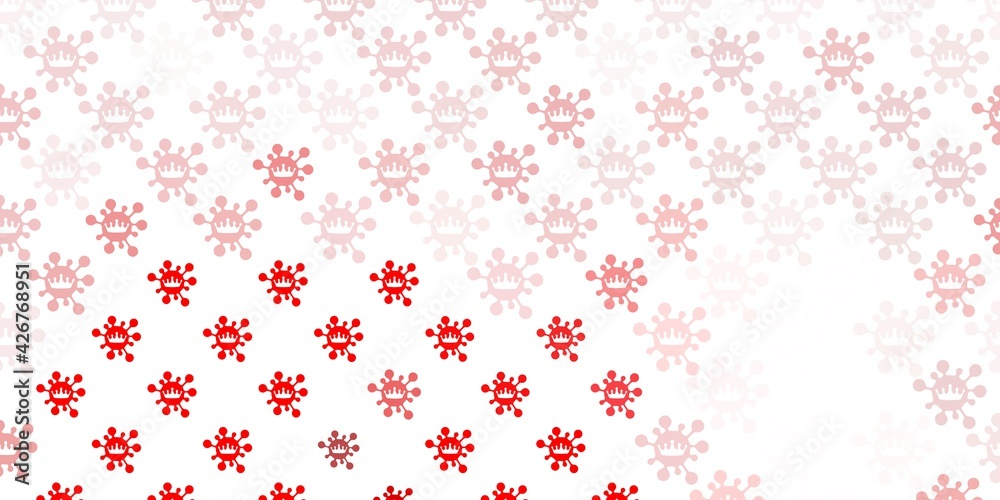 Light Orange vector backdrop with virus symbols. Light Orange vector backdrop with virus symbols.