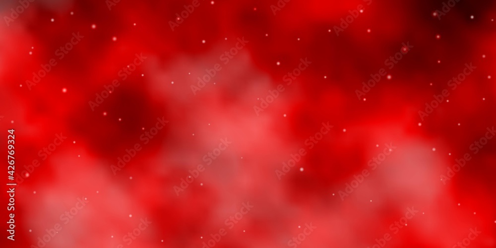 Dark Red vector template with neon stars. Dark Red vector template with neon stars.