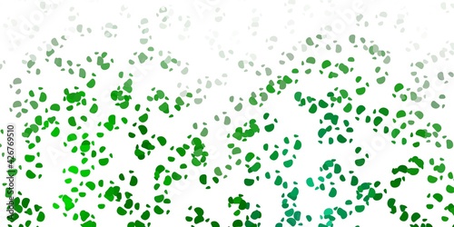 Light green vector background with random forms. © Guskova