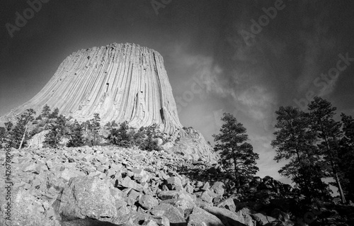 Canvas-taulu Sunset at Devils Tower National Monument, USA