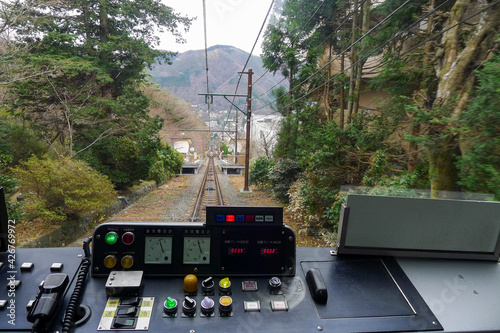 Hakone Tozan railway in Japan photo