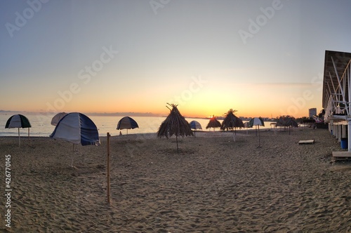 sunset on the beach