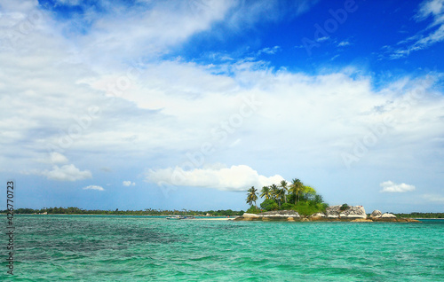 Beautiful View of Belitung, a tourist destination in Bangka Belitung Province, Indonesia