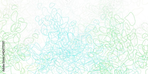 Light green vector pattern with abstract shapes.