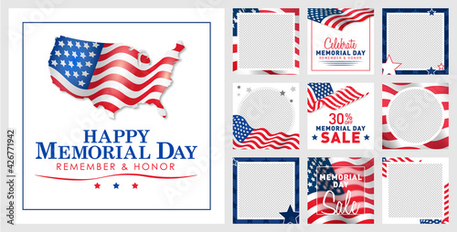 Social Media Template Memorial Day