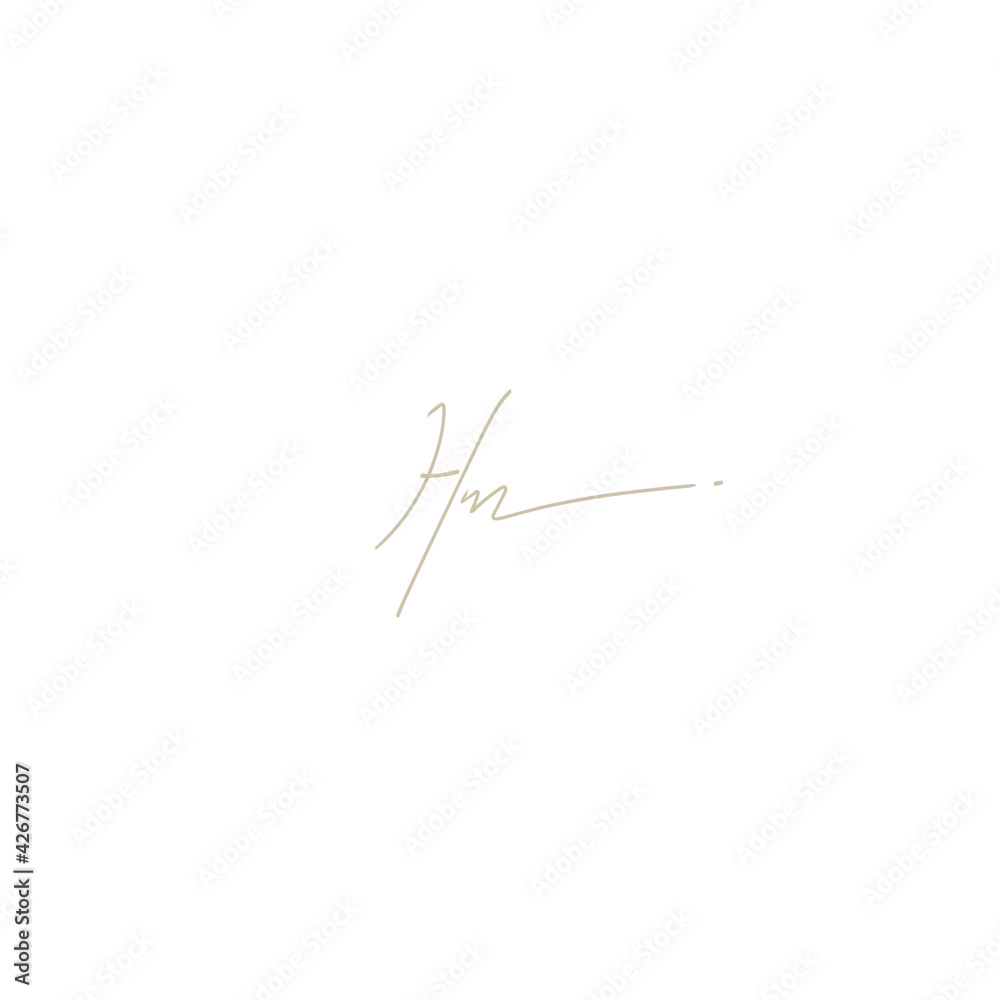 Hm handwritten logo for identity Hm handwritten logo for identity