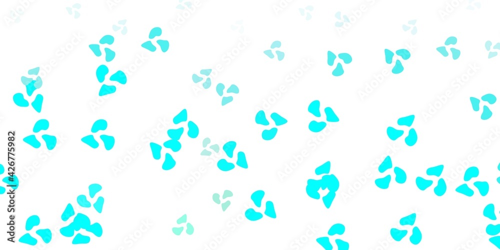Light blue, green vector background with random forms. Light blue, green vector background with random forms.