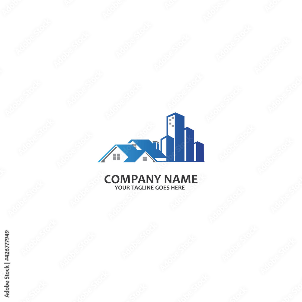 Property and Construction logo free vector icon