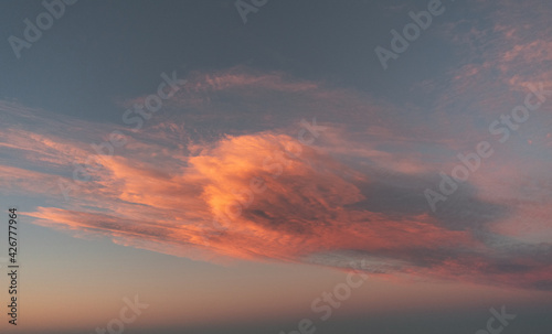 sunset in the sky