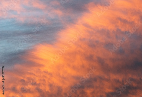 sunset in the sky