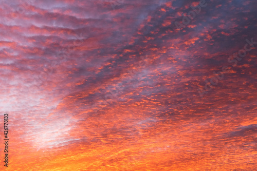 sunset in the sky