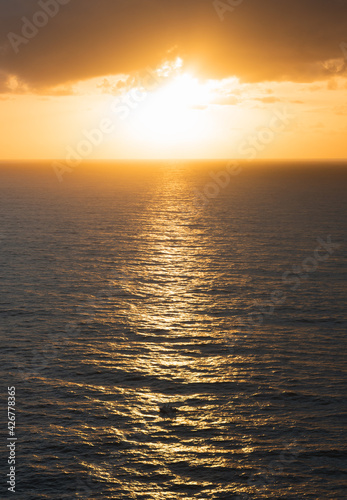sunset over the sea
