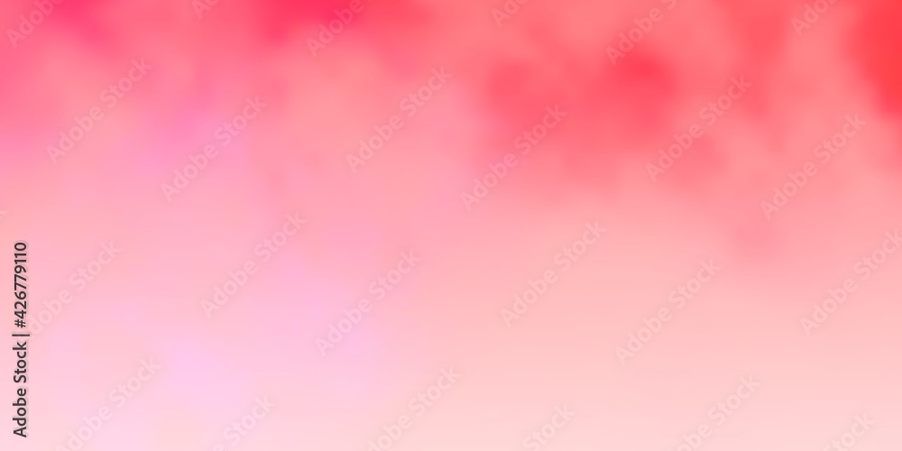 Light Pink, Red vector texture with cloudy sky. Light Pink, Red vector texture with cloudy sky.