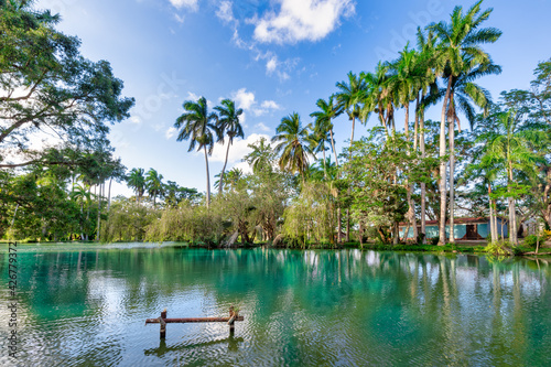 Photography Cuban tropical landscape in 'San Jose del Lago', Mayajigua, Sancti Spiritus, Cub