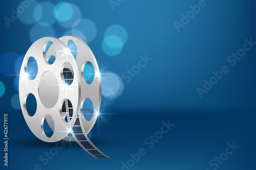 Film reel and twisted cinema tape