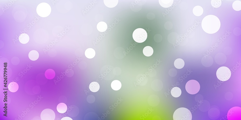 Light pink, green vector backdrop with dots. Light pink, green vector backdrop with dots.