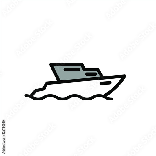 Illustration Vector graphic of yacht icon