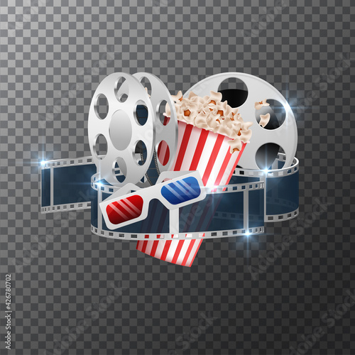 Movie film banner design template © Putra