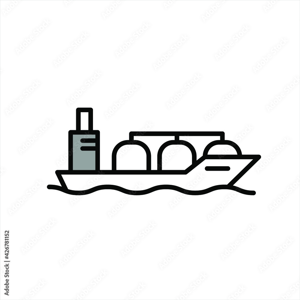 Illustration Vector graphic of ship icon Illustration Vector graphic of ship icon