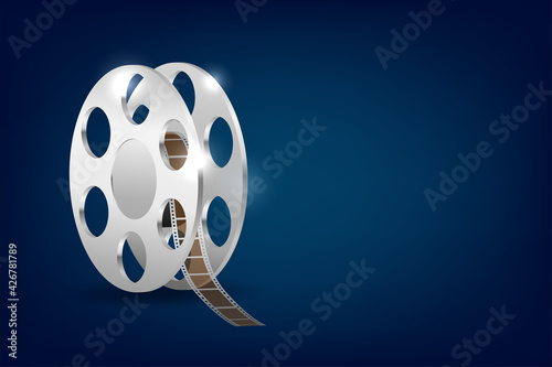 Film reel and twisted cinema tape