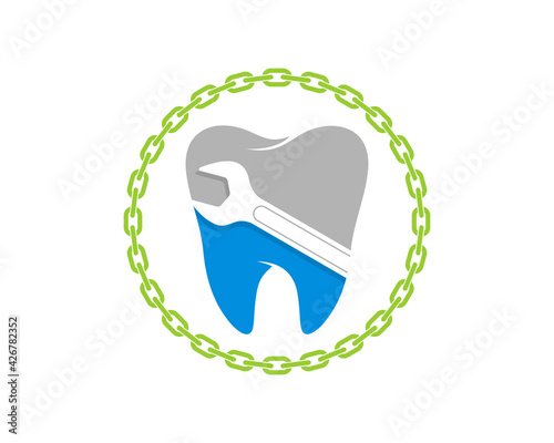 Teeth and wrench repair inside the circle stirrup