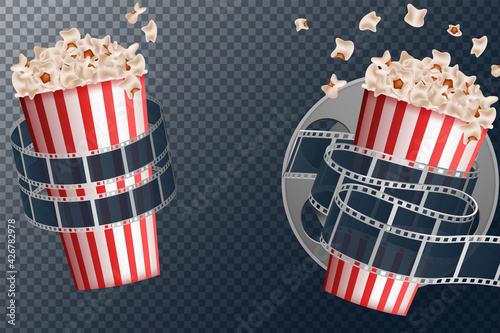 Movie film banner design template