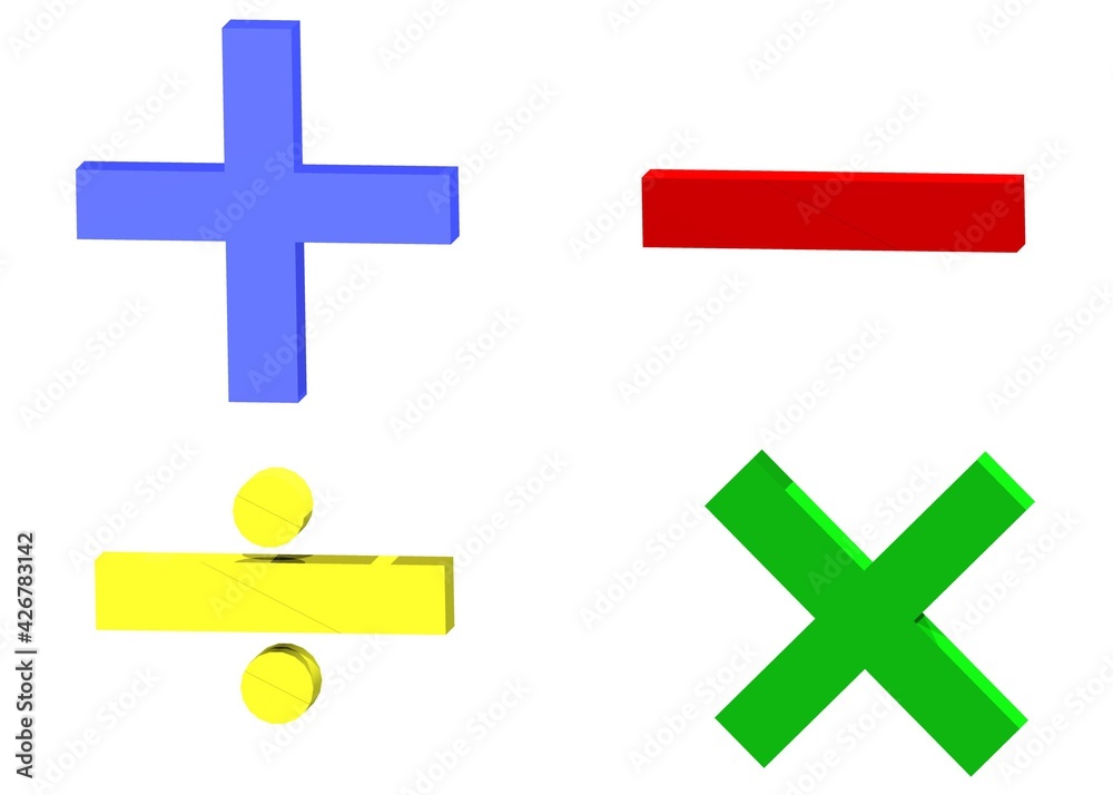 Obraz premium plus and minus signs