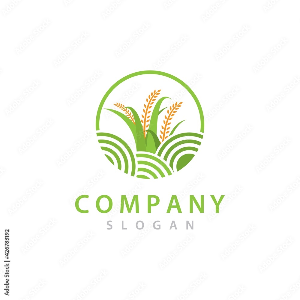 Rice logo template