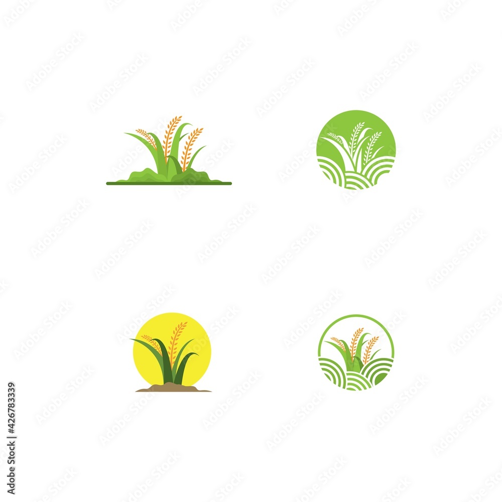 Rice logo template
