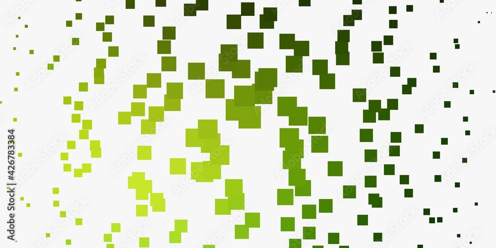 Fototapeta premium Light Green vector background with rectangles.