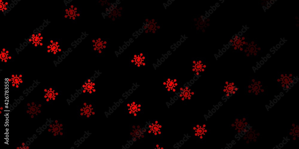 Dark red vector backdrop with virus symbols. Dark red vector backdrop with virus symbols.