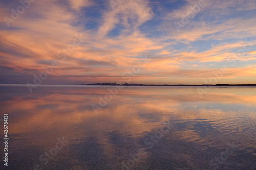 南米ボリビアのウユニ塩湖の風景