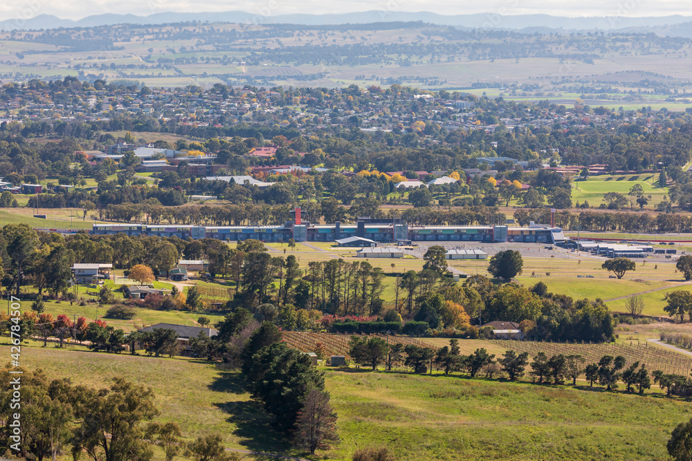 Pit Lane at Mount Panorama racetrack in Bathurst in regional Australia