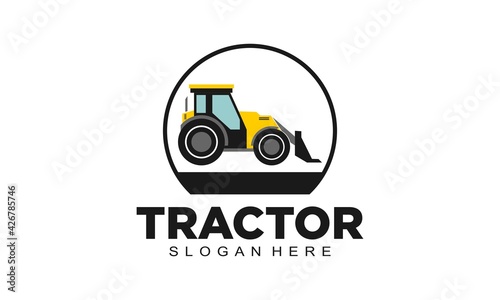 Tractor elegant vector logo