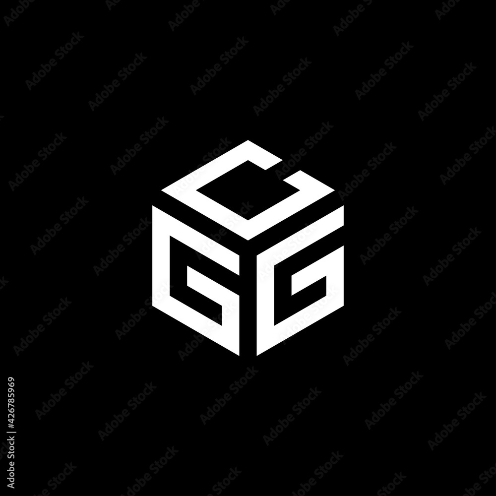 GCG hexagon letter logo design cube. Initial three letters template logo GCG hexagon letter logo design cube. Initial three letters template logo