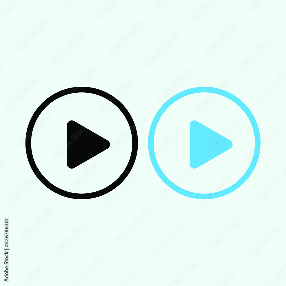 play icon on button play icon on button