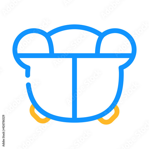 child lunchbox color icon vector. child lunchbox sign. isolated symbol illustration