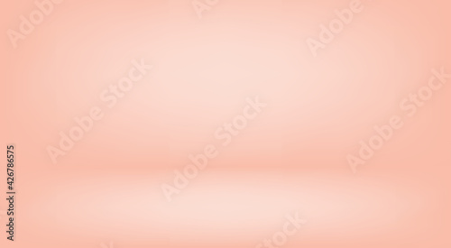 Blank pink display with background, minimal style product stand showing concept with illustration	