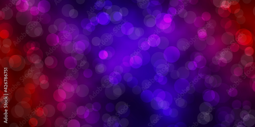 Dark Blue, Red vector background with circles. Dark Blue, Red vector background with circles.