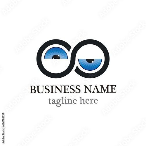 Eye care infinity logo template