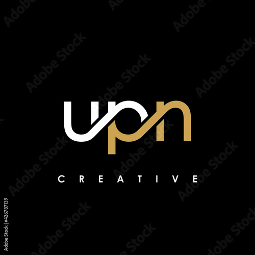 UPN Letter Initial Logo Design Template Vector Illustration photo