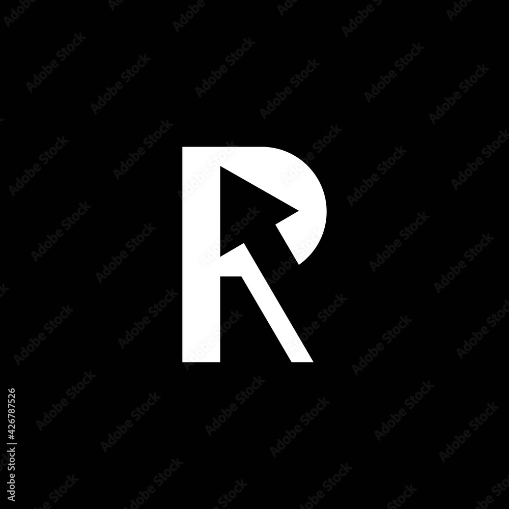 R letter arrows vector icon R letter arrows vector icon