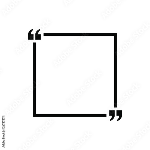 Free Download Quote frame on white background. Speech dialog frame with comma. Square bubble brackets. Quoting remark icons. Empty business card.Vector illustration. EPS 10. - GFXLoad
