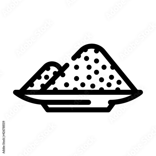 sodium nitrite line icon vector. sodium nitrite sign. isolated contour symbol black illustration photo