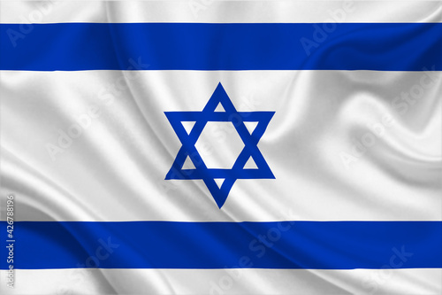 3D Flag of Israel on fabric