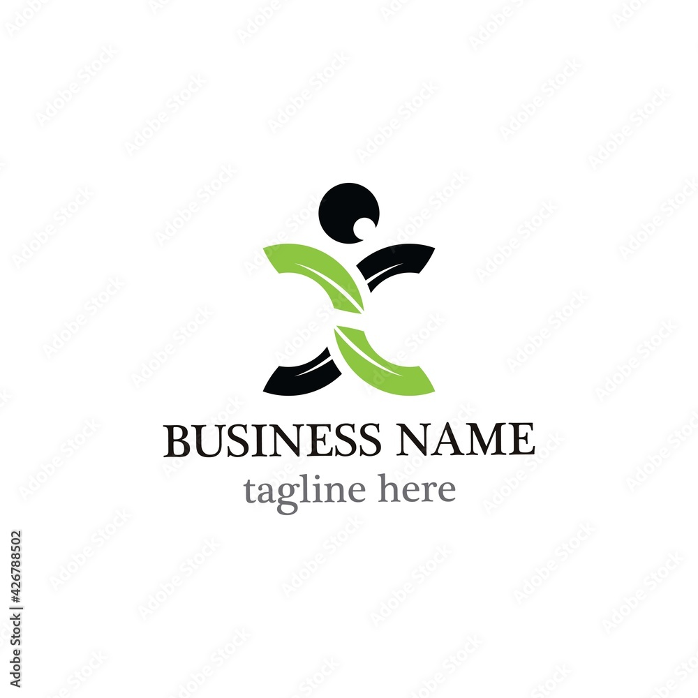 Naklejka premium People logo template