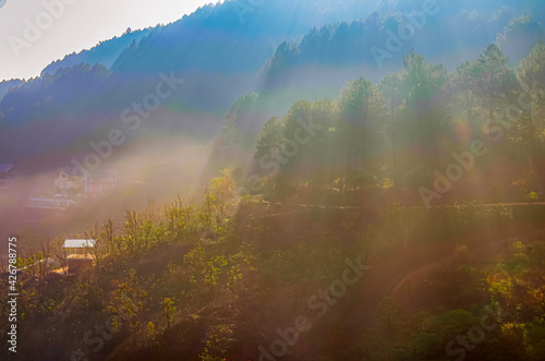 sunrise in the mountains